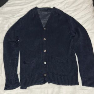 Polo cardigan yarn knit